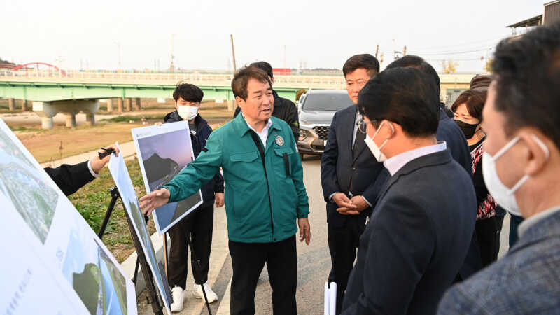 김충섭 시장, 건설안전국 주요 사업 현장 점검 실시